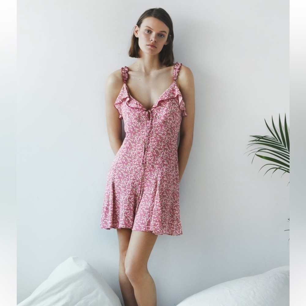 Zara Pink Floral Dress